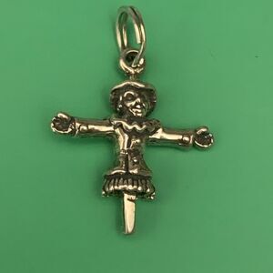 .925 Scarecrow Sterling Silver Jewelry Charm #garden